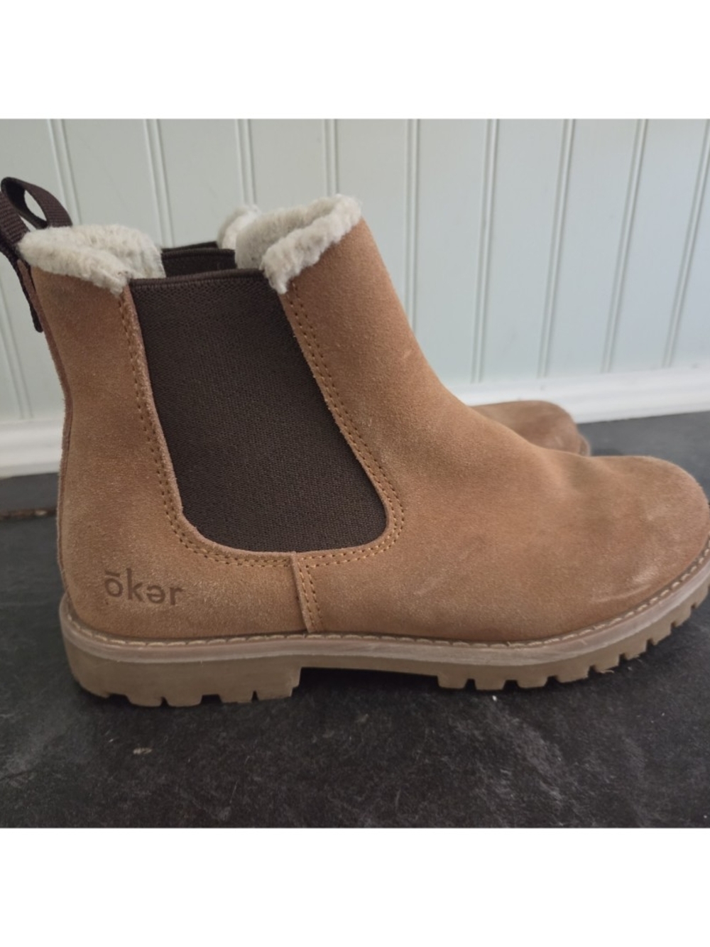 oker brown chelsea boot